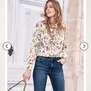 ISO: Boden Thelma blouse in ivory whimsical bird